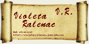 Violeta Ralenac vizit kartica